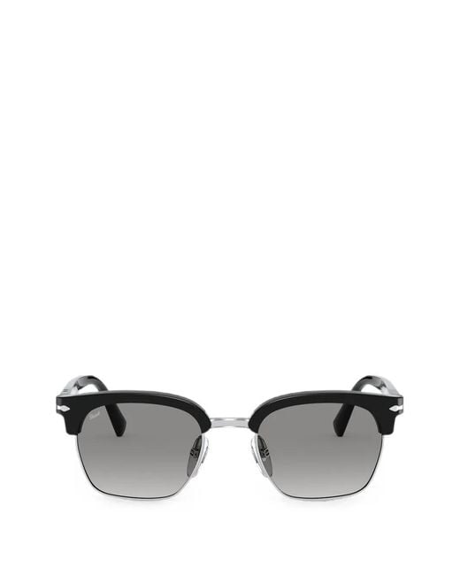 Persol Gray Browline-Frame Sunglasses