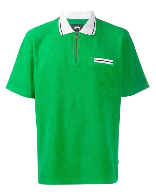 Stussy Frottee-Poloshirt in Green für Herren