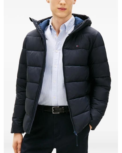 Tommy Hilfiger Blue Hooded Padded Jacket for men