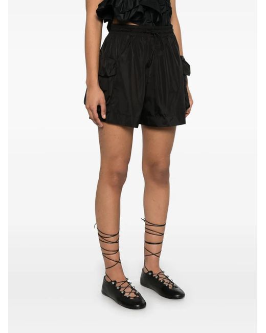 Simone Rocha Black Technical-Jersey Shorts