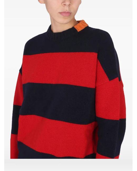 RIGHT FOR Red Striped Jumper for men