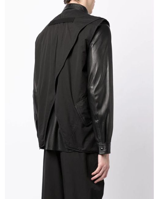 Nicolas Andreas Taralis Black Stitch-Detail V-Neck Gilet for men