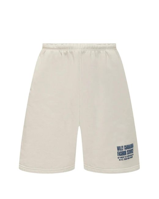 Willy Chavarria White Side-Pocket Drawstring Shorts for men