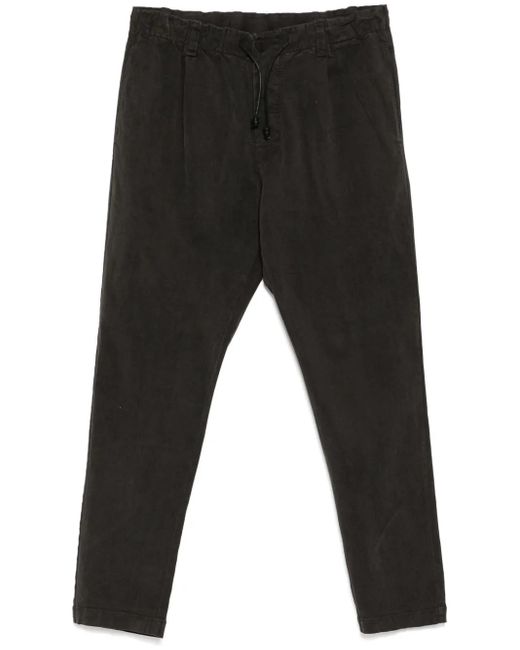 Transit Black Elasticated-Drawstring Trousers for men