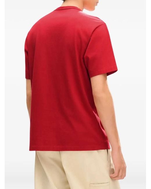 KENZO Red Jumping Tiger Cotton T-Shirt for men