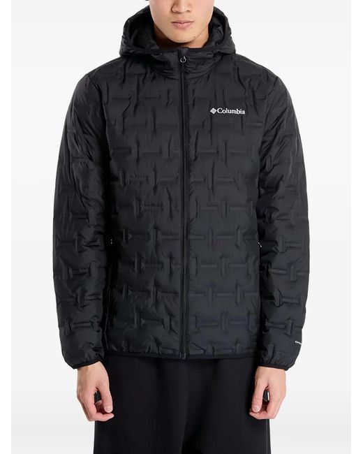 Columbia Gray X Delta Ridge Ii Geometric Pattern Hooded Jacket for men