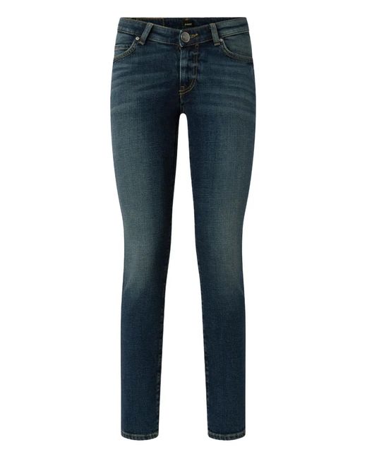 Pinko Blue Logo-Embroidered Jeans
