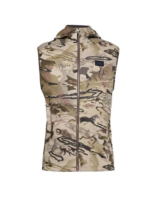 Under Armour Natural Camouflage-Pattern Hooded Gilet for men