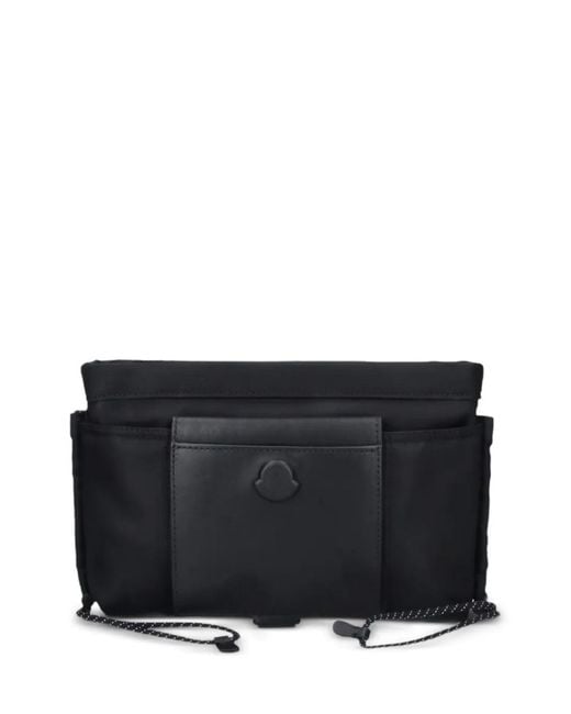 Moncler Black Kenton Drill Logo-Patch Shoulder Bag for men