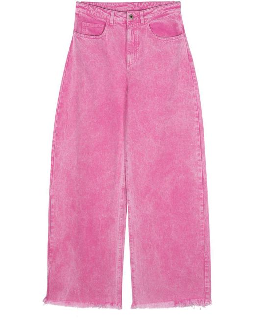 Marques'Almeida Pink Low-rise Wide-leg Jeans
