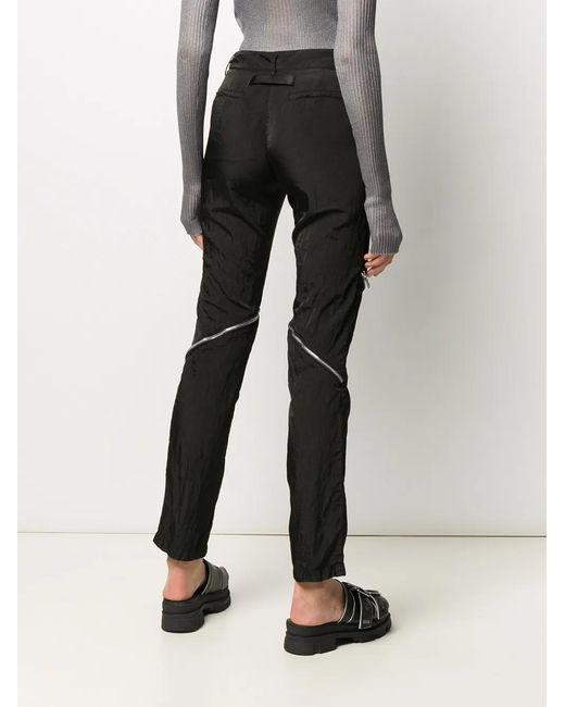 1017 ALYX 9SM Black Front Zipped Skinny Trousers
