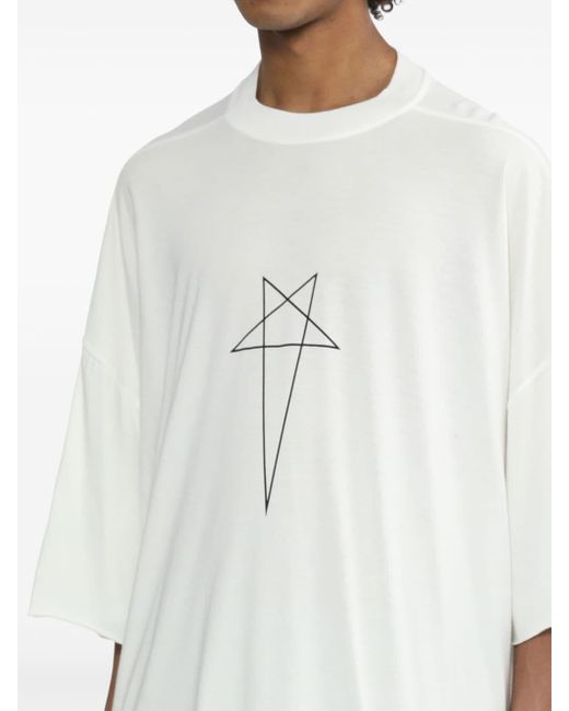 T-shirt con stampa grafica di Rick Owens in White da Uomo