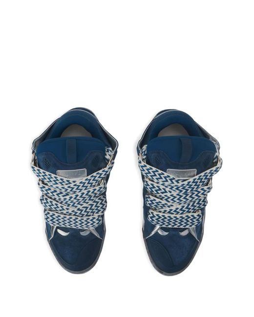 Lanvin Blue Curb Low-Top Sneakers