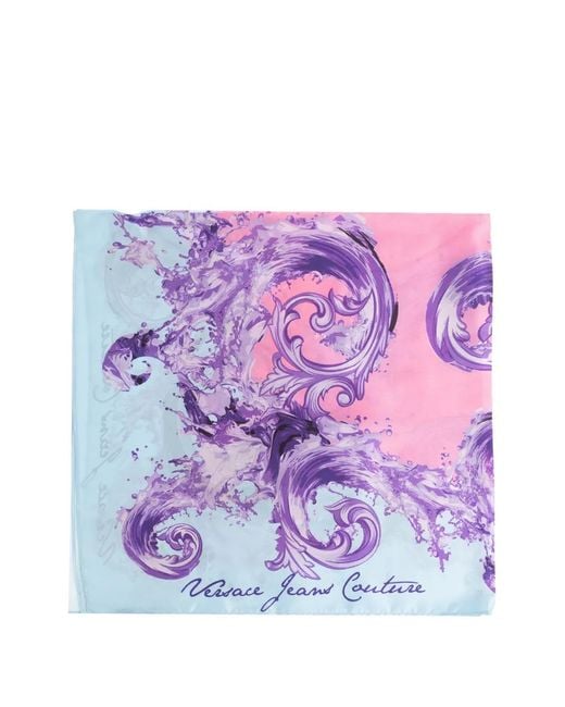 Versace Jeans Couture Purple Print Scarf