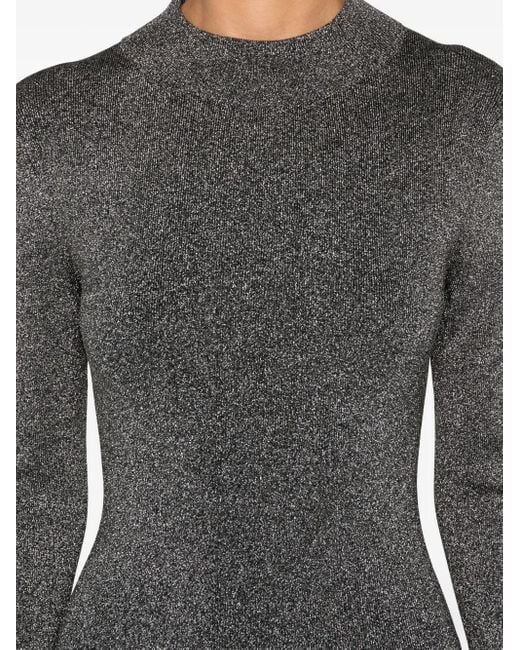 Vestido midi con cierre de lazo MICHAEL Michael Kors de color Gray