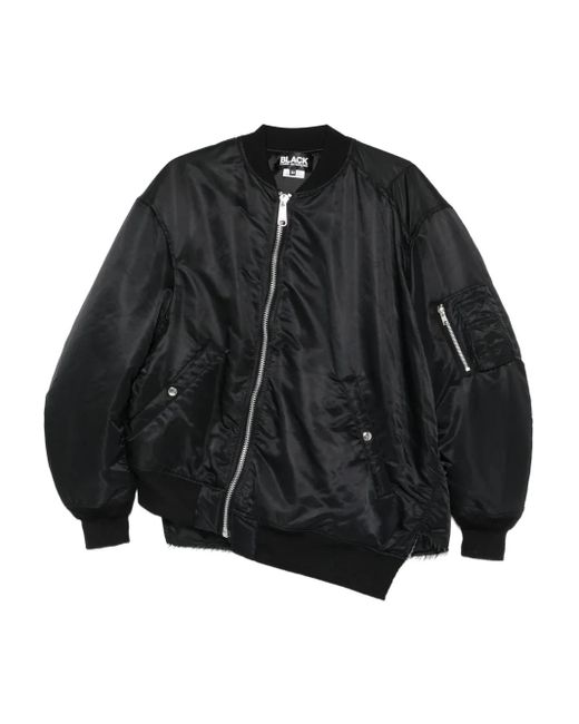 COMME DES GARÇON BLACK Black Ma-1 Asymmetric Bomber Jacket for men