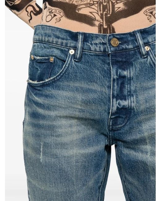 Purple Brand Blue P001 Low-Rise Slim-Leg Jeans for men