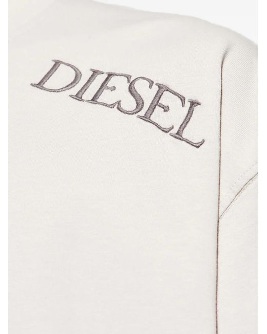 T-Shirt À Logo Brodé DIESEL pour homme en coloris White