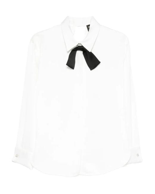 SIMONA CORSELLINI White Bow Shirt