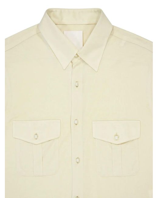 Givenchy Natural Short-Sleeve Silk Shirt for men