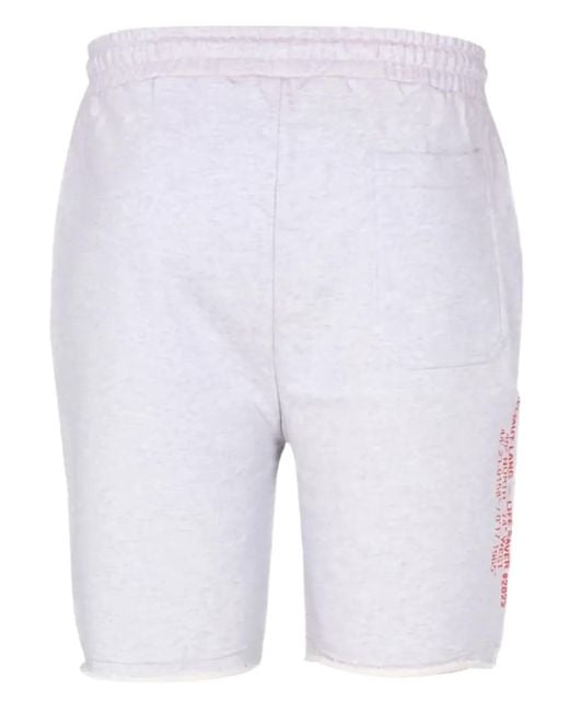 Helmut Lang White Raw-Hem Guard Shorts for men