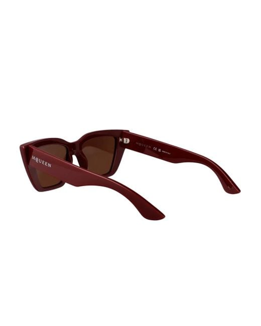 McQueen Brown Cat-Eye Frame Sunglasses