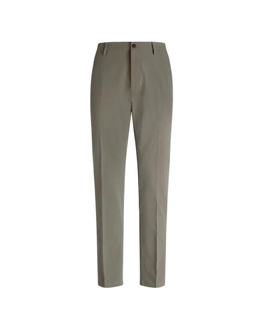 Boggi Gray Belt-Loops Trousers for men