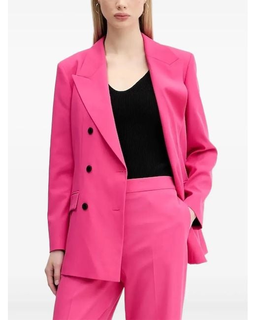HUGO Pink Double-Breasted Blazer