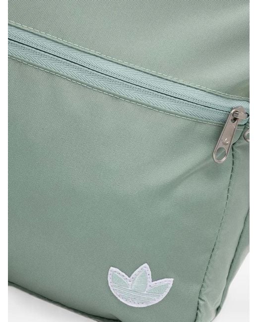 Adidas Blue Logo-Embroidered Zip-Fastening Backpack
