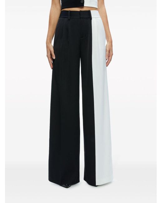 Pantalones Pompey con diseño colour block Alice + Olivia de color Black