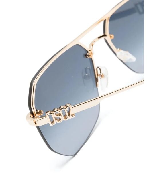 DSquared² Blue Hype Pilot-Frame Sunglasses for men