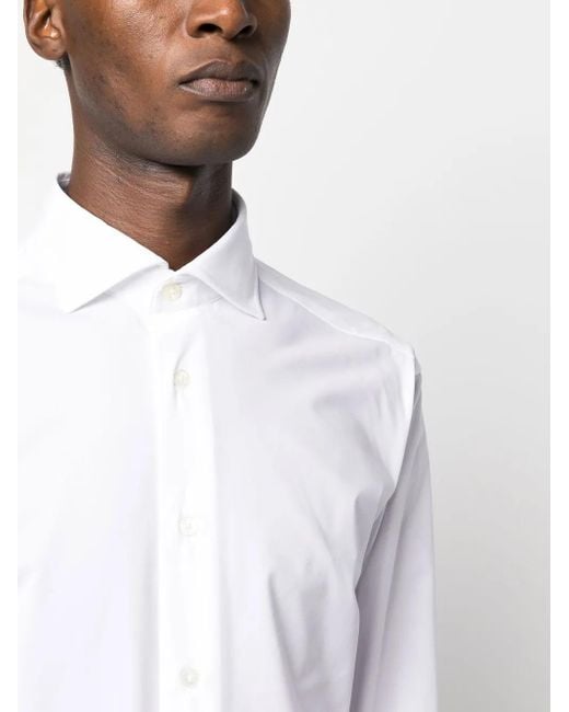 Traiano Milano Button-Up Overhemd in het White voor heren