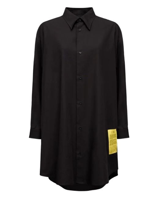 MM6 by Maison Margiela Black Cottom Shirt Dress