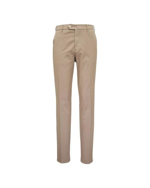 Brunello Cucinelli Natural Buttoned Trousers for men