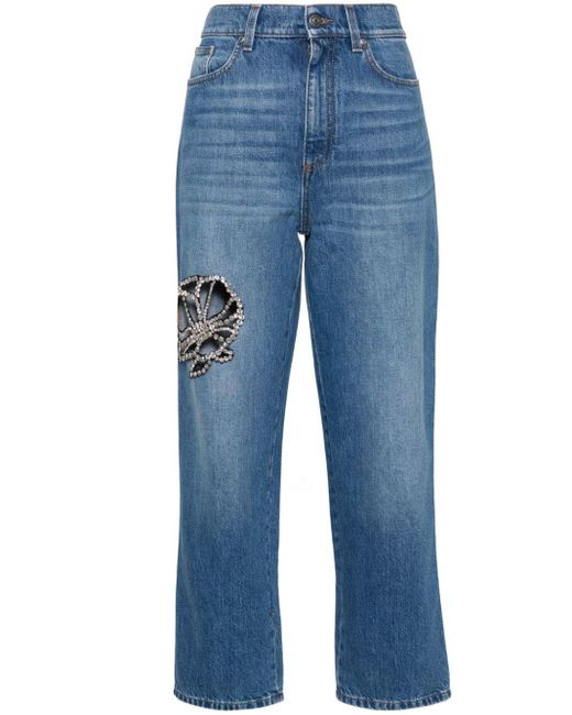 Jeans con cristalli di Stella McCartney in Blue