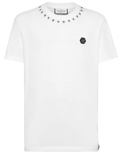 Philipp Plein T-Shirt mit Logo-Schild in White für Herren