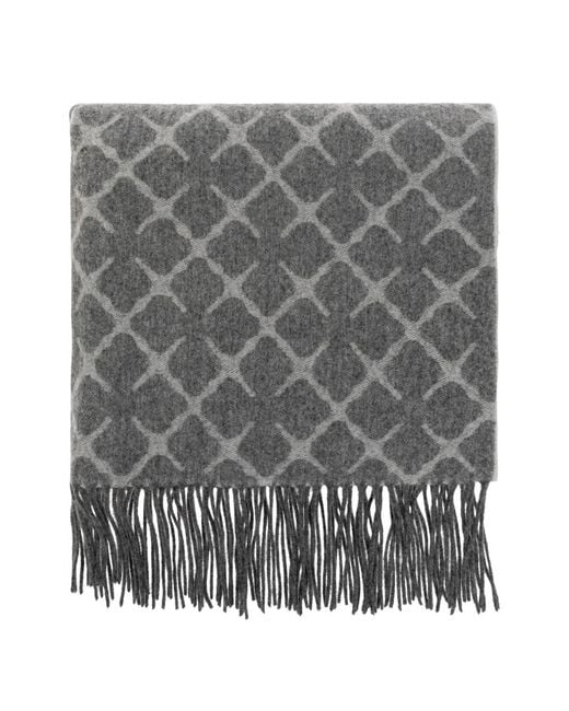 By Malene Birger Gray Ortega Monogram-Pattern Scarf