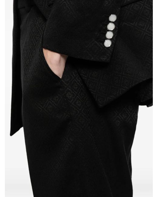 Casablanca Black Pantalon Ample À Motif En Jacquard for men
