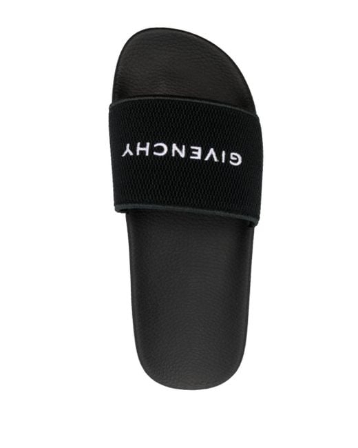 Givenchy Slippers Met Geborduurd Logo in het Black