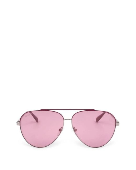 MAX&Co. Pink Pilot-Frame Double-Bridge Sunglasses
