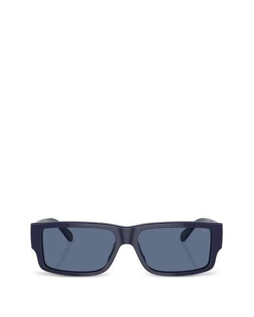 DIESEL Blue Rectangle-Frame Sunglasses for men