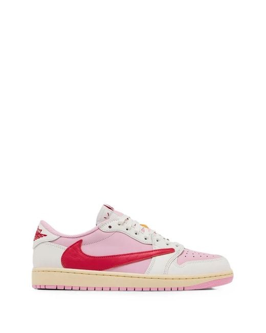 Nike Pink X Travis Scott Air 1 Low Og Lace-Up Sneakers for men