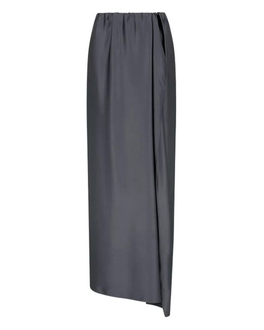 Giorgio Armani Gray Silk Maxi Skirt