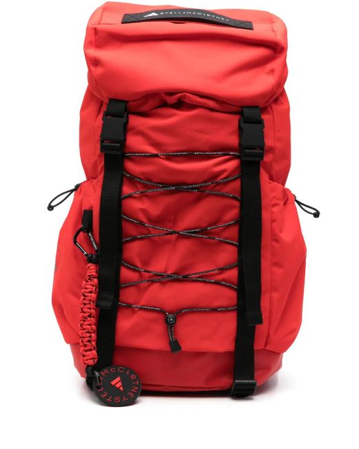 Adidas By Stella McCartney Red Logo-Patch Backpack