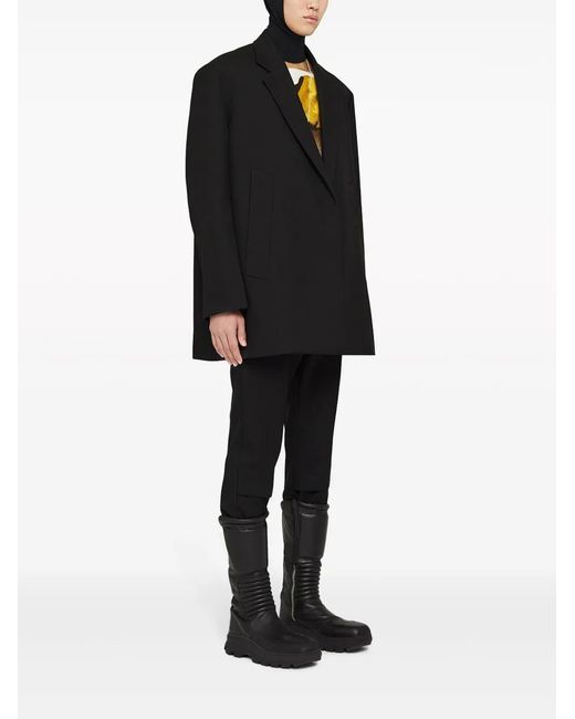 Jil Sander Black Open-Front Wool Blazer for men
