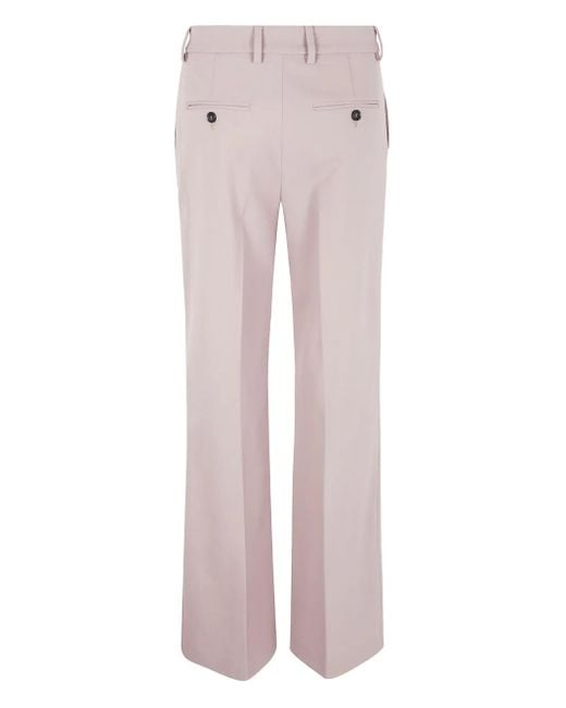 Seventy Pink Buttoned-Pocket Wool Trousers