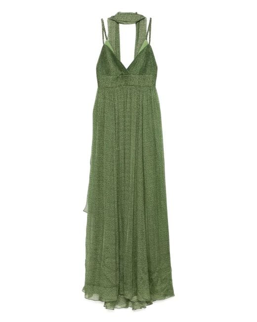 Elie Saab シルク ドレス Green
