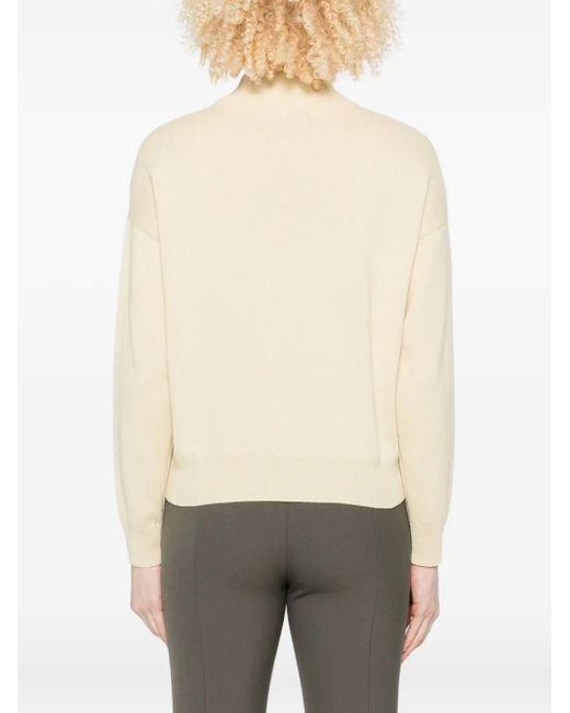 Peserico ハイネック エンブロイダリートップ Natural
