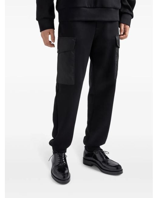 Prada Jogginghose Aus Baumwollfleece Mit Details Aus Re-Nylon in Blue für Herren