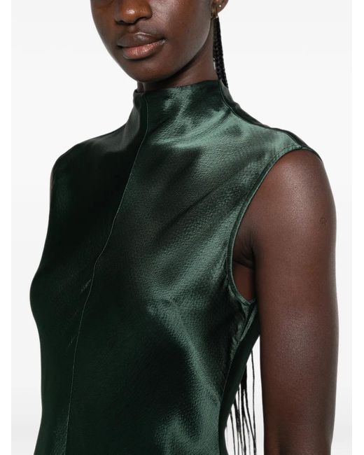 FFORME Green Sleeveless High-Neck Dress